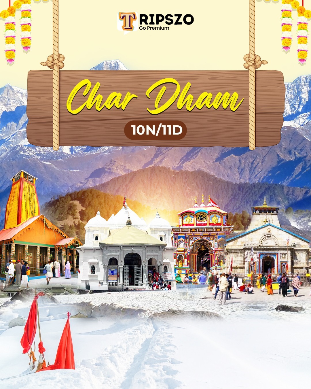 Char Dham Yatra 10 Days 9 Nights – Private Family Tour Package
